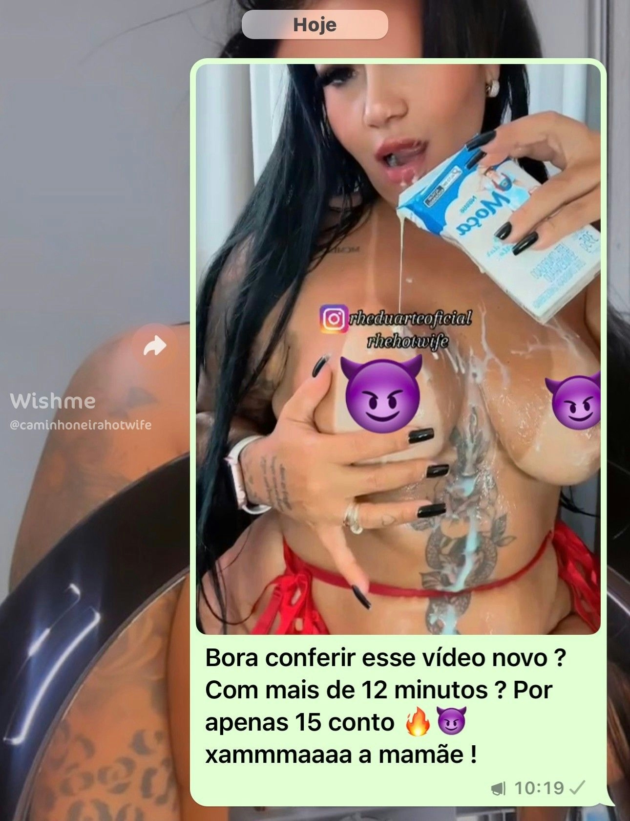 Imagem 1 de 1 - Já imaginou eu fazendo um vídeo excluso só pra vc ? Me chama no WhatsApp que a gente combina tudinho bb 31984388390}